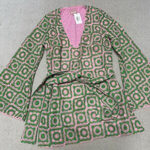 Mumu Treasure Mini Dress Crochet Size M NWT